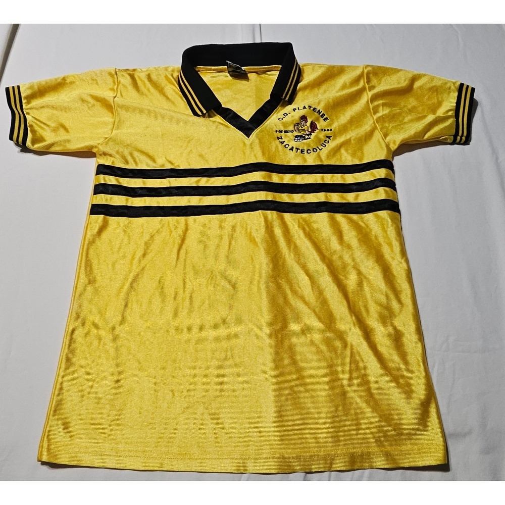 Val-Vir CD Platense Zacatecoluca Soccer Jersey Youth 14 Yellow El Salvador Retro